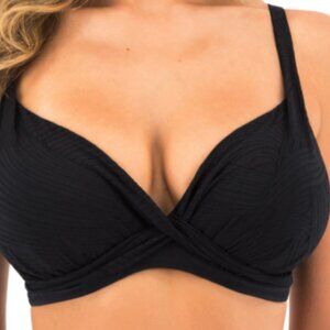 Fantasie Ottawa Plunge Bikini Top Black Size 34DDD New